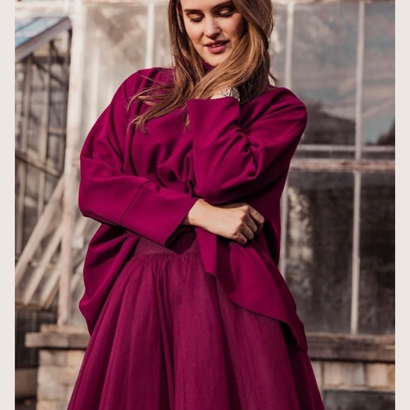 The Cherry Red Midi tutu tulle skirt